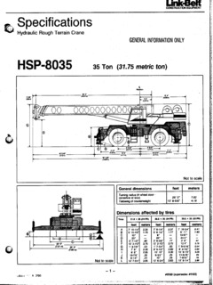 Link-Belt HSP-8035 Specifications