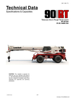 Link-Belt 90RT Specifications