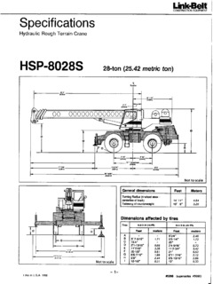 Link-Belt HSP-8028S Specifications