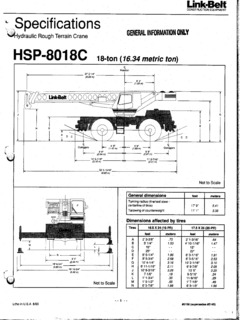 Link-Belt HSP-8018C Specifications