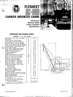 Link-Belt HC-98B Specifications