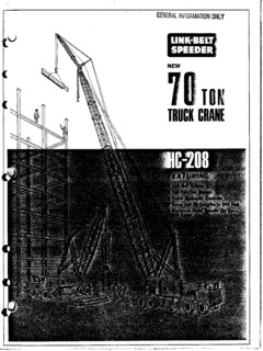 Link-Belt HC-208 Specifications