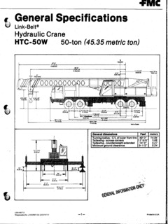 Link-Belt HTC-50W Specifications