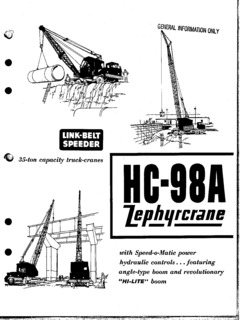 Link-Belt HC-98A Specifications