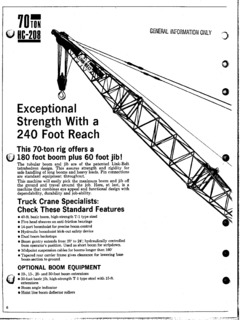 Link-Belt HC-208 Specifications