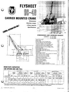 Link-Belt HC-48 Specifications