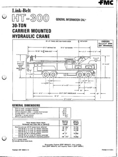 Link-Belt HT-300 Specifications