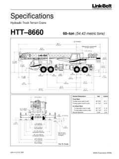 Link-Belt HTT-8660 Specifications
