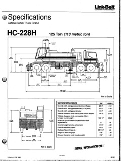 Link-Belt HC-228H Specifications