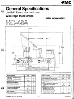 Link-Belt HC-48A Specifications
