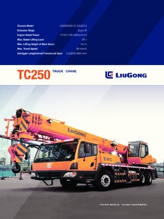 LiuGong TC250 Specifications