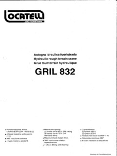 Locatelli GRIL 832 Specifications
