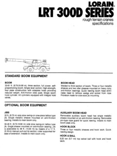 Lorain LRT 300D Specifications
