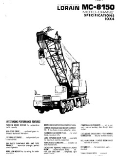 Lorain MC 8150 Specifications