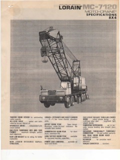 Lorain MC 7120 Specifications