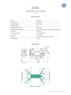 Maeda MC104C Specifications