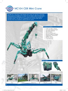 Maeda MC104 Specifications