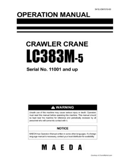 Maeda LC383M-5 Specifications