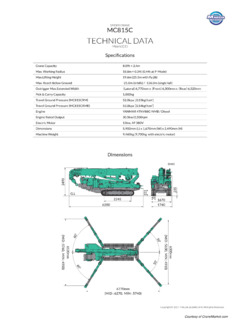 Maeda MC815C Specifications