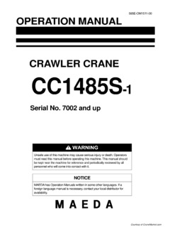 Maeda CC1485S-1 Specifications