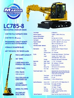 Maeda LC785M-8B Specifications