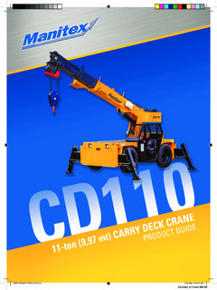 Manitex CD110 Specifications