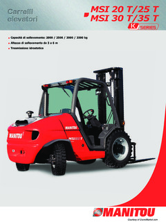 Manitou MSI 35 3B-FT4 Specifications