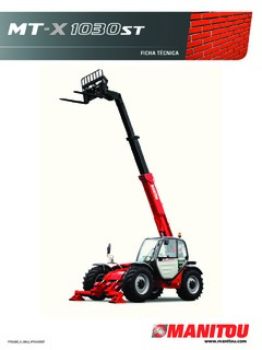 Manitou MT-X 1030 ST Specifications