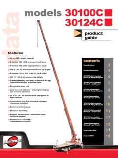 Manitowoc 30100C Specifications