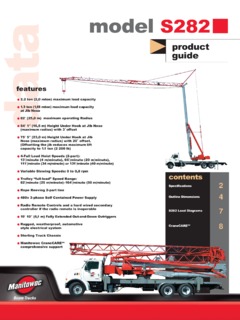 Manitowoc S282 Specifications