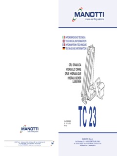 Manotti TC 23-SF3 Specifications