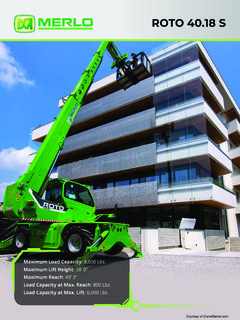 Merlo ROTO 40.18 S Specifications