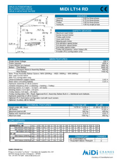 MiDi Cranes LT14 LD Specifications