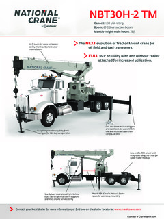 National Crane NBT30H-2 TM Specifications