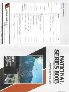 National Crane 875B Specifications