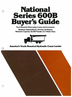 National Crane 638B Specifications