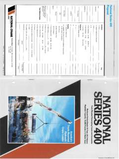 National Crane 455B Specifications