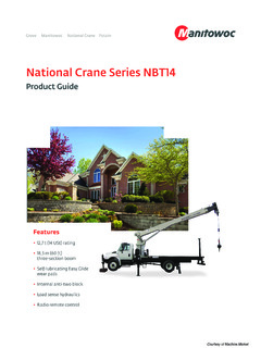 National Crane NBT14-60 Specifications