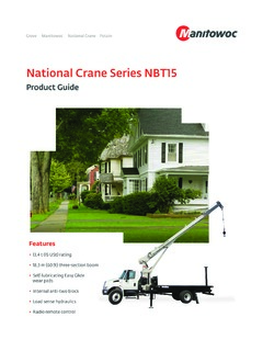 National Crane NBT15-60 Specifications