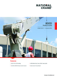 National Crane 8100D Specifications