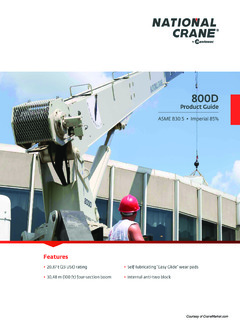 National Crane 800D Specifications