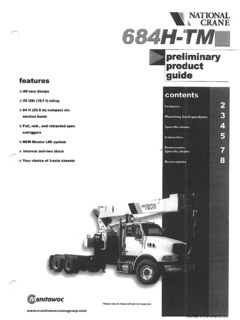 National Crane 684H-TM Specifications
