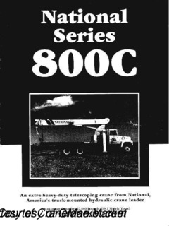 National Crane 869C Specifications