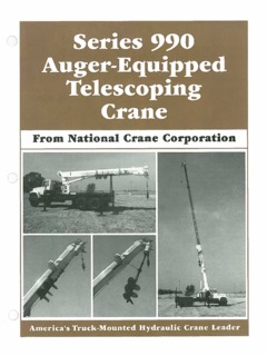 National Crane 990 Auger-Equipped Specifications