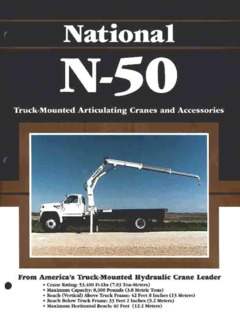 National Crane N-50/21 Specifications