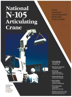National Crane N-105 Specifications