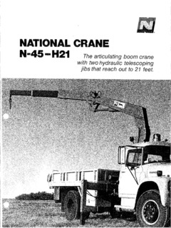National Crane N-45/H21 Specifications