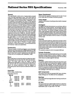 National Crane N-95 Specifications