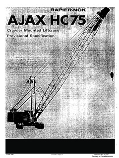 NCK-RAPIER AJAX HC75 Specifications