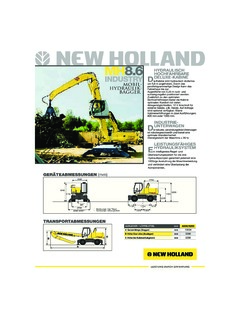 New Holland MH8.6 Specifications